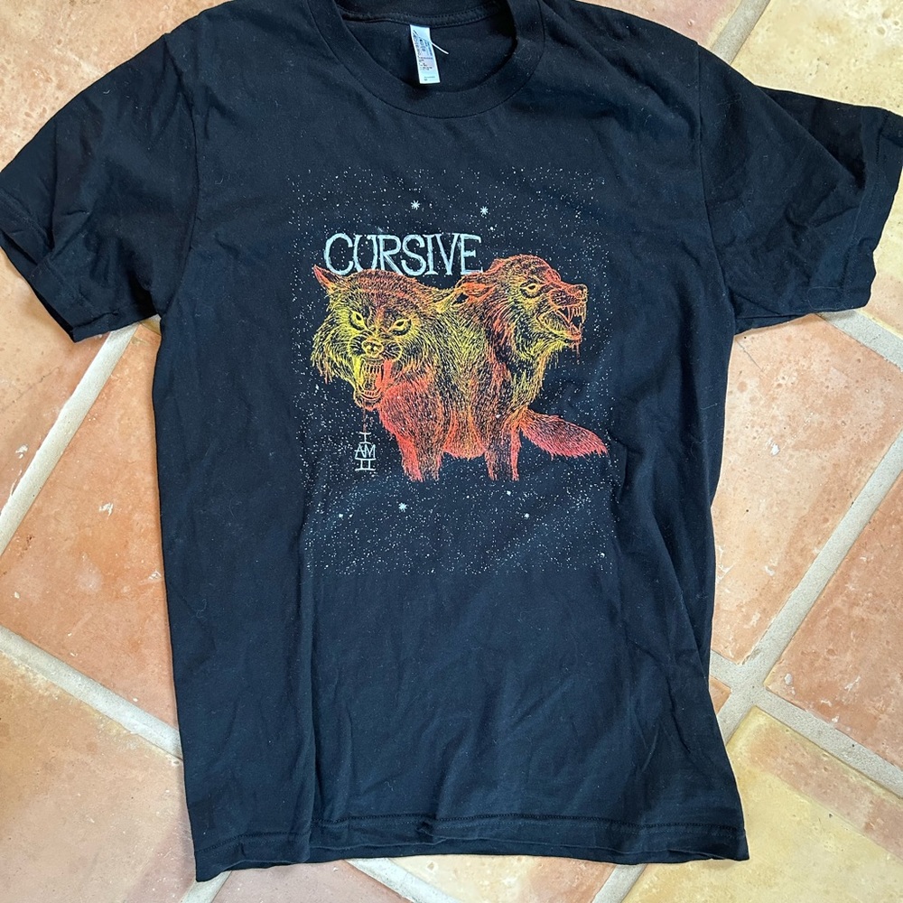 Cursive Gemini shirt — American Apparel / men’s size medium